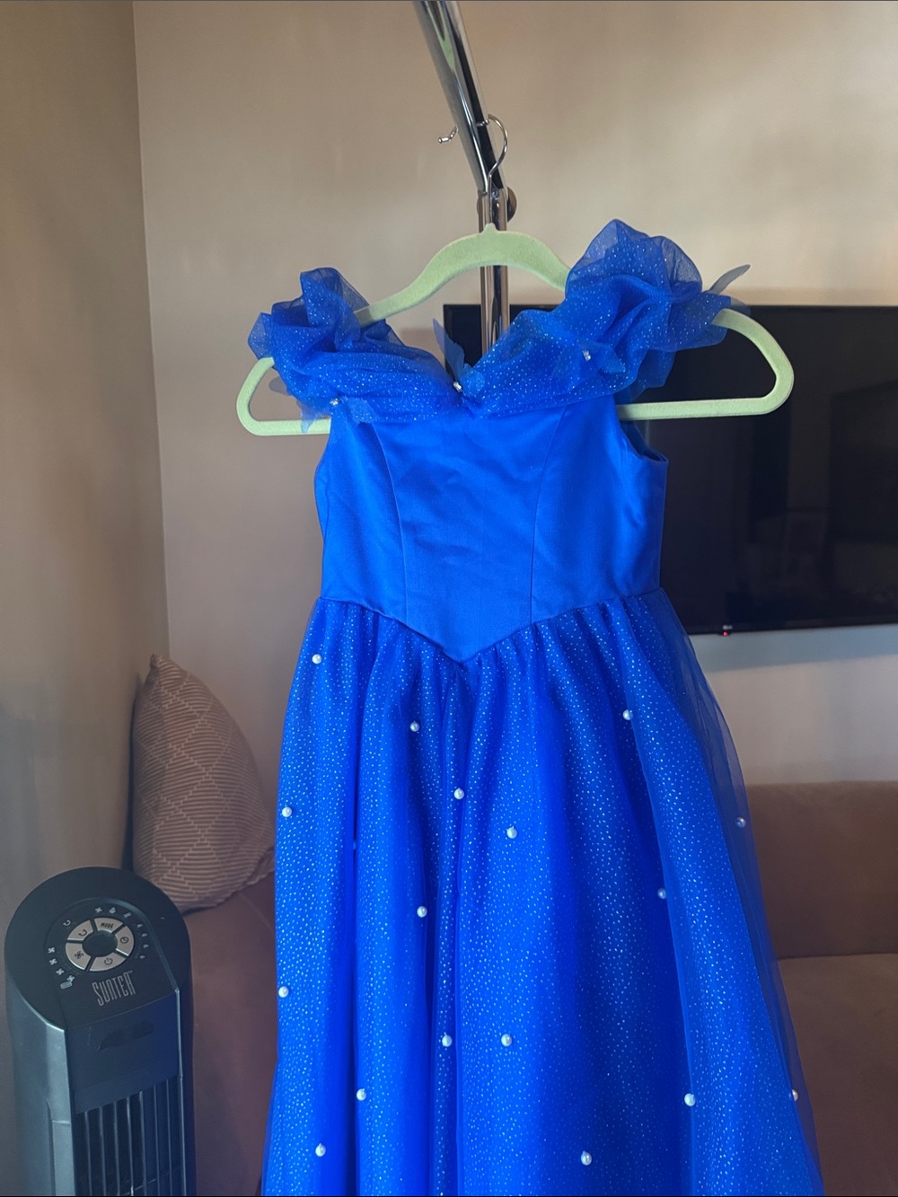 Blue Sparkle Tulle Party Dress for Girls